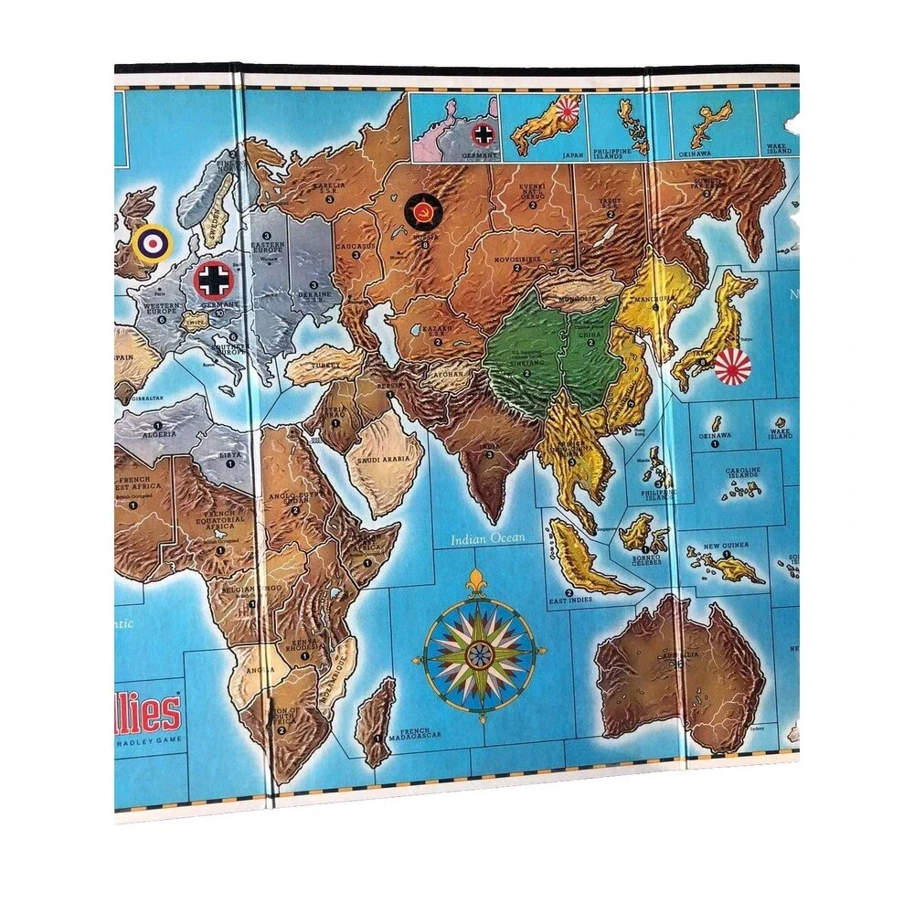Vintage‎ 1984 Rare Axis and Allies Game by Milton Bradley Collectible